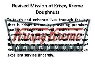 krispy kreme mision y vision